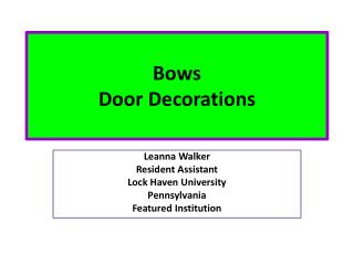 Bows Door Decorations