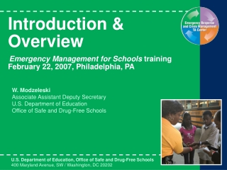 W. Modzeleski Associate Assistant Deputy Secretary U.S. Department of Education