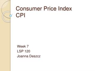 Consumer Price Index CPI