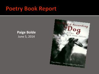 Poetry Book Report
