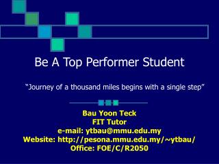 Be A Top Performer Student