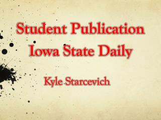 Student Publication Iowa State Daily