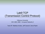 Lab9 TCP Transmission Control Protocol