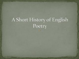 what is the origin of poetry
