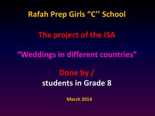 Rafah Prep Girls “C’’ School