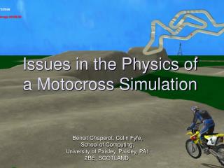 Issues in the Physics of a Motocross Simulation
