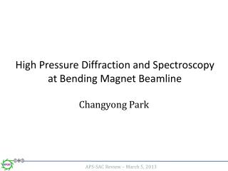 High Pressure Diffraction and Spectroscopy at Bending Magnet Beamline