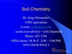 Soil Chemistry