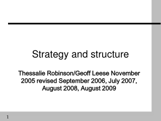 Strategy and structure