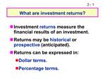 What are investment returns