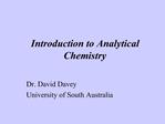 Introduction to Analytical Chemistry