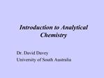 Introduction to Analytical Chemistry