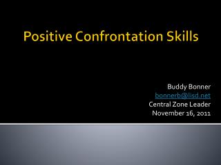 Positive Confrontation Skills