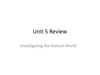 Unit 5 Review