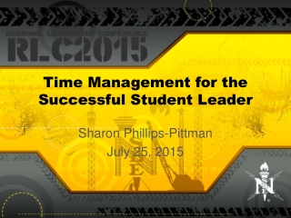 Time Management for the Successful Student Leader