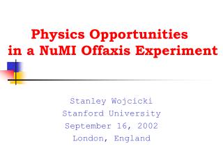 Physics Opportunities in a NuMI Offaxis Experiment