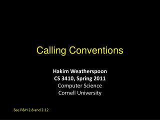 Calling Conventions