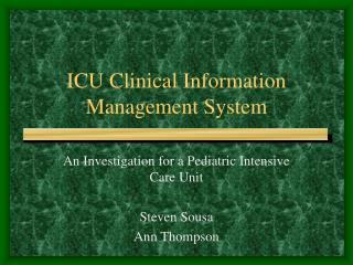 system based presentation icu