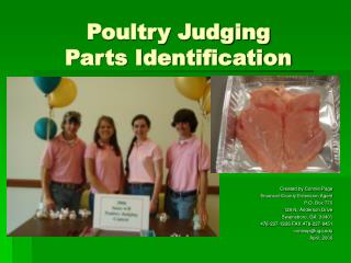 Poultry Judging Parts Identification