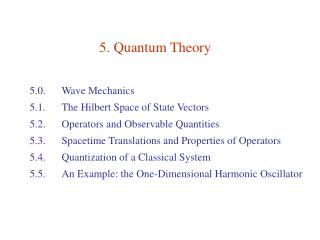 5. Quantum Theory