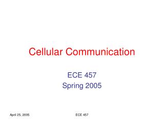 Cellular Communication