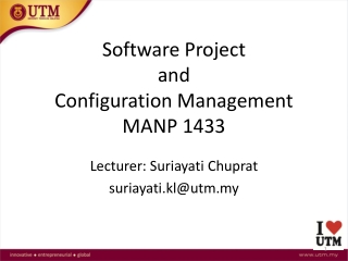 Software Project and Configuration Management MANP 1433
