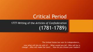 an analysis of articles of confederation from 1781 to 1789 an analysis of articles of confederation from 1781 to 1789