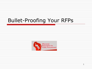 Bullet-Proofing Your RFPs