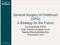 General Surgery of Childhood GPS A Strategy for the Future