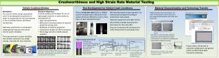 Crashworthiness and High Strain Rate Material Testing