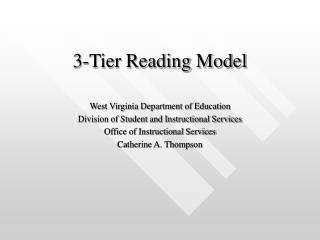 3-Tier Reading Model