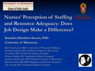 Nurses’ Perception of Staffing and Resource Adequacy: Does Job Design Make a Difference?