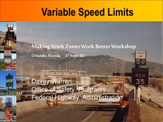 Variable Speed Limits