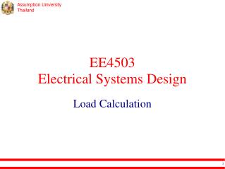 EE4503 Electrical Systems Design