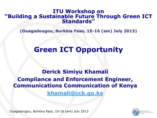 Green ICT Opportunity