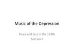 Music of the Depression