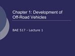 Chapter 1: Development of Off-Road Vehicles