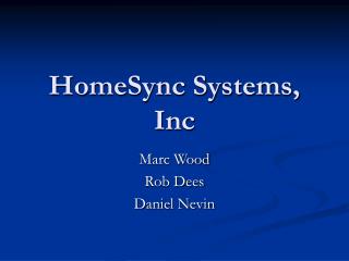 HomeSync Systems, Inc