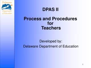 DPAS II Process and Procedures for Teachers