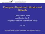 Emergency Department Utilization and Capacity
