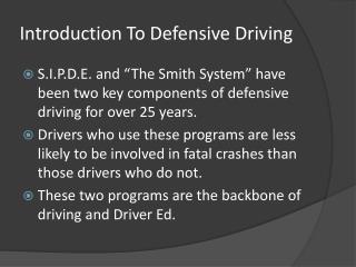 PPT - Introduction To Defensive Driving PowerPoint Presentation, Free ...