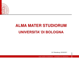 ALMA MATER STUDIORUM UNIVERSITA’ DI BOLOGNA