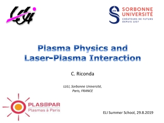 ELI Summer School, 29.8.2019