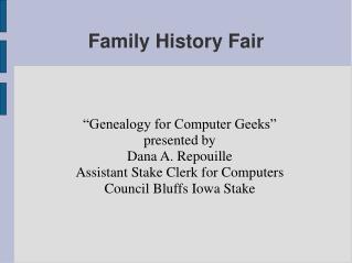 Family History Fair