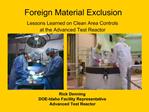 Foreign Material Exclusion