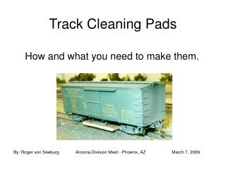 Track Cleaning Pads