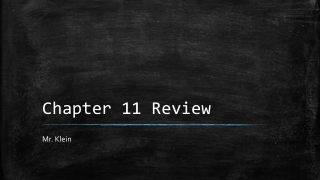 Chapter 11 Review