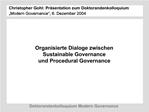 Doktorandenkolloquium Modern Governance