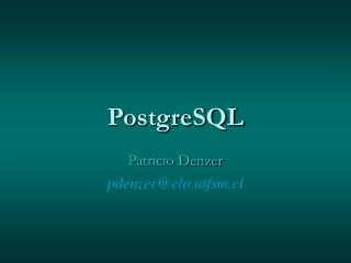 PostgreSQL