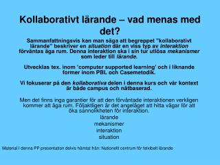 Kollaborativt lärande – vad menas med det?